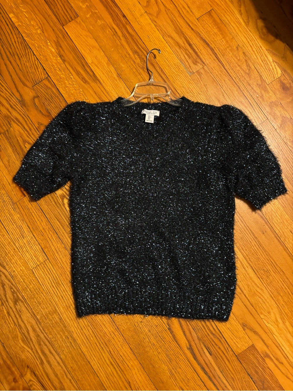 Rachel Zoe Black Sparkle Knit Sweater